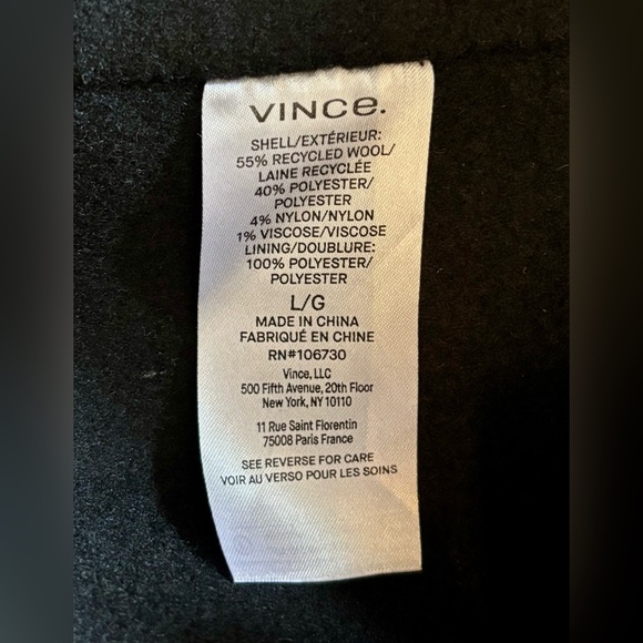 Vince Asymmetrical Wool Coat - Picture 9 of 10